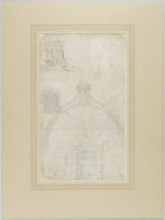 A 029
<br/>
Doorsnede van de koepel van de Sint Pieter te Rome
<br/>
<em>Michelangelo Buonarroti (1475-1564)</em>